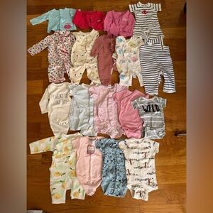 Baby bodysuits, onesies, cardigans (size 3-6 months) bundle of 20+ items